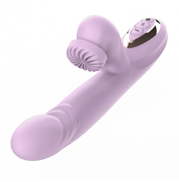 DIBE - Fairy Wand Thrusting Rotating Vibrator (Chargeable - Purple)